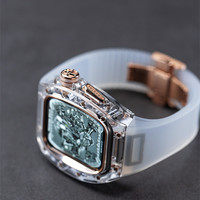 本亦优品CRYSTAL水晶材质iwatch透明改装表壳applewatch表带ultra