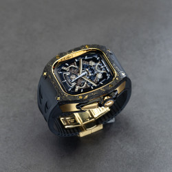 ultra1/2专用金色碳纤维iwatch理查德改装保护壳适用苹果手表表带