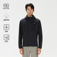 PLUS会员:KOLON SPORT WINDSTOPPER 抓绒连帽软壳衣 LHWJ5WN087