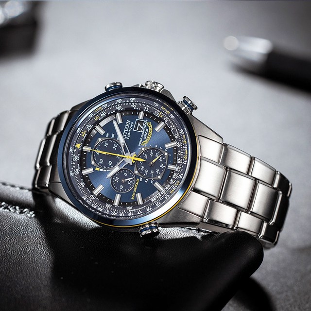 移动端：CITIZEN 超级空中之鹰 蓝天使系列 43毫米光动能电波腕表 AT8020-54L