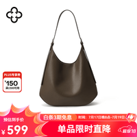 CASSILE 牛皮大容量子母托特包 比利时棕 女士单肩包