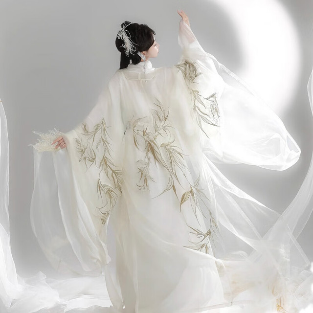 卡辑 魏晋风汉服女国风大赏交领直裾重工中国风刺绣大袖衫日常