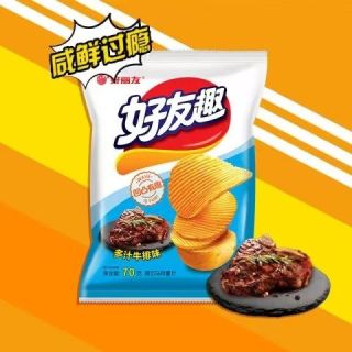 好丽友 好友趣 薯片 多汁牛排味 70g