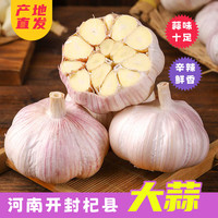 鲜然绿品 2026大蒜河南开封杞县新大蒜头 生鲜蔬菜 带箱5斤（单果50mm+）