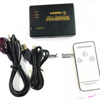 石加 HDMI切换器2.0转换器 4K 60HZ高清3进1出 分配器电脑电视机