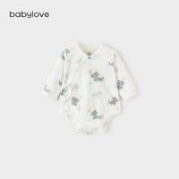 Babylove 新生儿包屁衣春秋蛇年宝宝三角哈衣婴儿爬服纯棉 小龙福宝-夏款 59cm