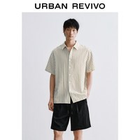 UR UR2026 男装条纹单排扣开襟衬衫 UMM260017