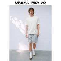 URBAN REVIVO UMM460049 刺绣圆领棉质 男士T恤
