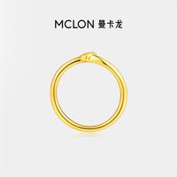 曼卡龙 小绳结黄金戒指 足金 1.13g 13#