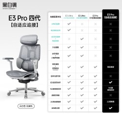 黑白调 E3 人体工学电脑椅