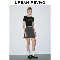 URBAN REVIVO UYV550026 不规则褶皱A字半身裙