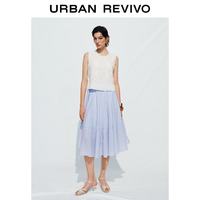 URBAN REVIVO UWM550029 纯色宽松半身裙