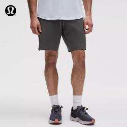 lululemon 丨Zeroed In 男士运动短裤 9"*无内衬 LM7BJ1S 石墨灰 L