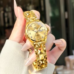 阁海 18k全金 瑞士认证 女士机械表