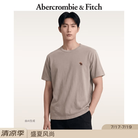 Abercrombie & Fitch 经典小麋鹿图案水洗棉T恤 棕色 M
