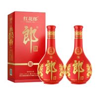 郎酒 红花郎10 酱香型白酒 53度 500ml*2瓶 礼盒装