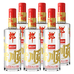 郎酒 顺品郎红顺 45度 兼香型白酒 488ml*6瓶