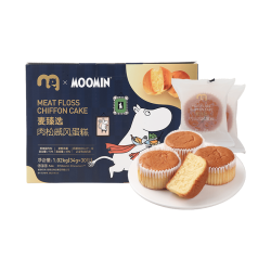 麦臻选 X MOOMIN 肉松戚风蛋糕 1.02kg