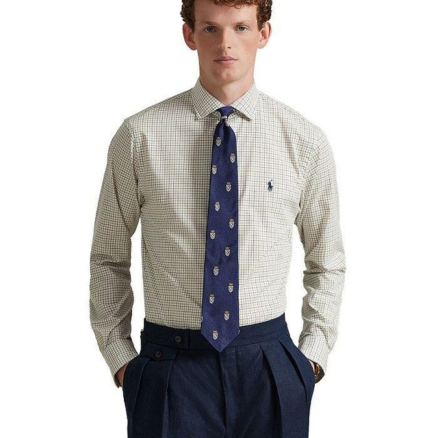 限新用户：RALPH LAUREN 男士棉质长袖衬衫 二色可选 大尺码