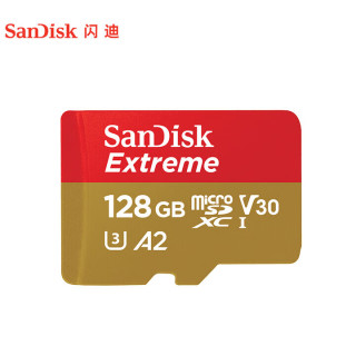 闪迪 TF内存卡 4K高清 A2 V30 U3 至尊极速存储卡 兼容运动相机无人机 128G至尊极速TF卡