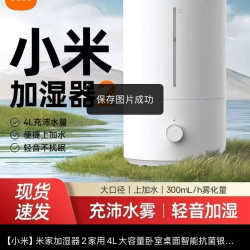 小米 米家加湿器2家用4L大容量卧室桌面智能抗菌银离子空气加湿器