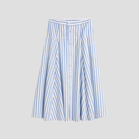 GANT 春夏女士纯棉条纹半身裙休闲百搭A字裙 426-蓝色 XL