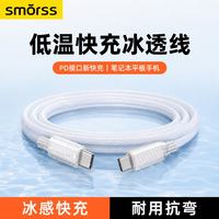 Smorss 苹果17数据线双头type-c充电线PD60W快充CtoC车载适用iPhone16/15手机平板iPad笔记本1.5m