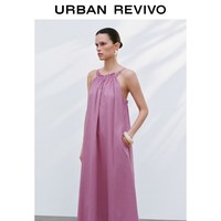 URBAN REVIVO UWM760021 捏褶松紧带吊带连衣裙