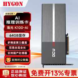 浩海 宏图海光 K100-AI 64G 国产 AI 算力卡 DCU 深算架构 DeepSeek R1/V3 部署深度学习服务器显卡