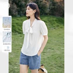 DUIBAI AN大码系列 女式短袖V领衬衫