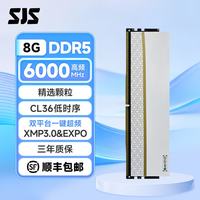 色技师 全新DDR5台式机电脑内存条6000马甲条RGB灯条 C36 8G 6000马甲条白色