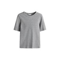 H&M 1323017 罗纹圆领 混灰色 S 女士T恤
