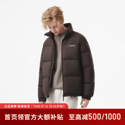 坦博尔 男女同款泡芙羽绒服防泼水易去污面料暖肩科技立领保暖秋冬厚外套 枫韵棕 L (175)