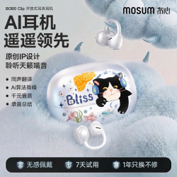 冇心 夹耳式降噪蓝牙耳机翻译开放式真无线超长续航运动游戏通话适用苹果华为鱼