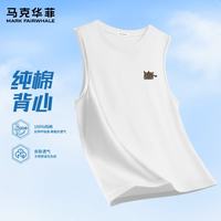 马克华菲 纯棉男士背心健身跑步无袖上衣