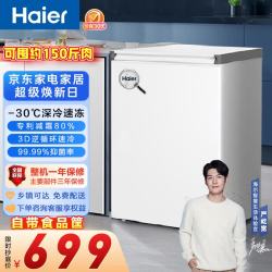 海尔 Haier）100/142/200升一级能效低霜家用冰柜 冷藏柜冷冻柜小冰柜家用商用