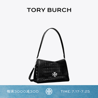TORY BURCH Charlie 鳄鱼纹压花单肩斜挎包 TB 183354 黑色 001 OS