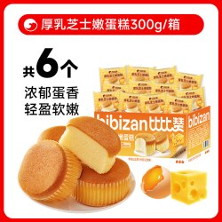 比比赞 厚乳芝士嫩蛋糕 300g/箱 6个