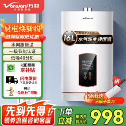 万和 燃气热水器一级节能16升13升天然气家用强排