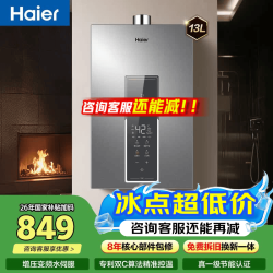 海尔 燃气热水器天然气 家用一级节能速热水伺服恒温无级变频风机 13L 一级节能WM5