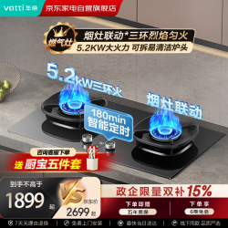 华帝 燃气灶309D 一级能效猛火5.2kw家用天然气灶双灶台式嵌入式两用灶具定时煤气灶