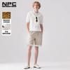 NPC NP56SR79 亚麻透气刺绣 米色 S 男士短裤