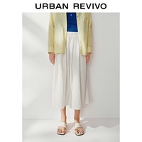 URBAN REVIVO UWM550036 松紧腰高腰A字半身裙