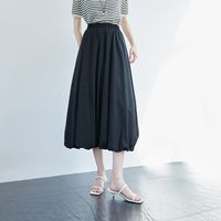 NAWain 纳纹 松紧腰花苞半身裙