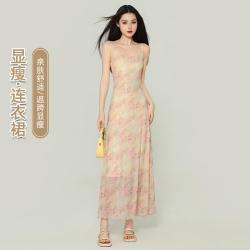 Et Boite 法式浪漫碎花裙吊带裙2026夏款网纱长裙连衣裙沙滩裙度假裙子