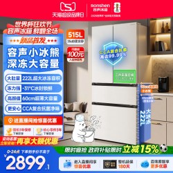 容声 BCD-515D30FNLBD 一级能效变频风冷无霜 白色 515L 法式多门冰箱