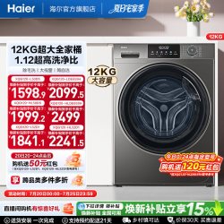 海尔 超越系列 XQG120-L50DS 滚筒洗衣机 12kg 银色