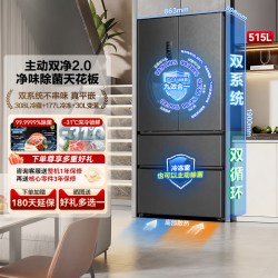 容声 方糖系列 BCD-515P60FZMAD 风冷法式门冰箱 515L 灰