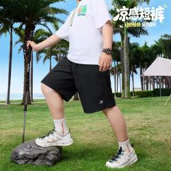 特步 亲肤舒适轻薄透气耐磨男童2026新品夏季梭织短裤