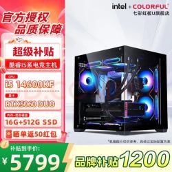 七彩虹 主机 i5 14600kf/b760m/RTX5060/512G m.2/16G D4/650W铜牌